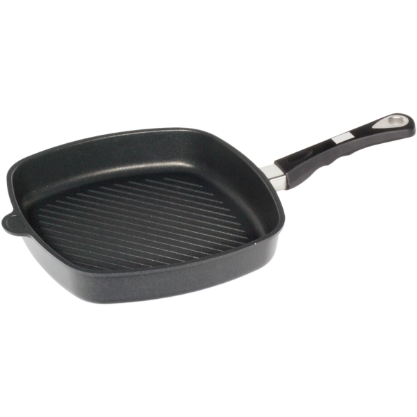 Eck-Pfanne Ø = 28 cm, flach, gerillt