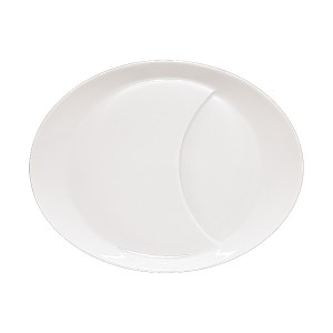 Plateau-Teller oval, Länge: 22 cm, Signature