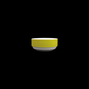 Dessertschale Ø = 12 cm, weiß / gelb