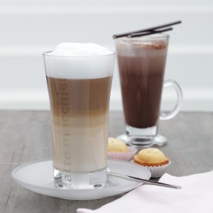 Latte Macchiatoglas mit satiniertem Aufdruck, Inhalt: 300 ml
