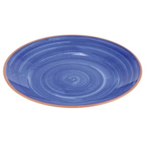 Schale rund, Ø = 40,5 cm, La Vida, terracotta/blau