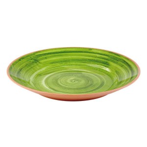 Schale rund, Ø = 40,5 cm, La Vida, terracotta/grün