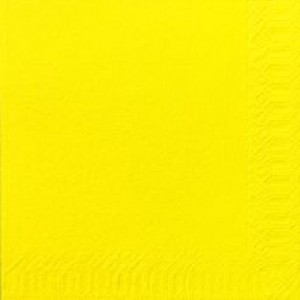 Serviette, Zelltuch, gelb, 24 x 24 cm