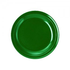 Teller flach, Ø = 24 cm, Melamin, grün