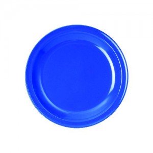 Teller flach, Ø = 24 cm, Melamin, blau