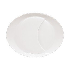 Plateau-Teller oval, Länge: 22 cm, Signature