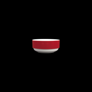 Dessertschale Ø = 12 cm, weiß / rot