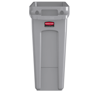 Abfallbehälter Slim Jim mit Griffen, 60 Liter, grau