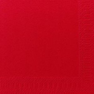 Serviette, Zelltuch, rot, 33 x 33 cm