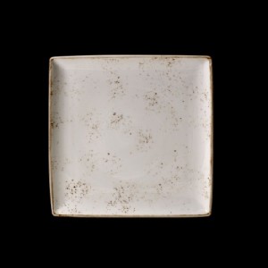 Platte quadratisch Coup, Länge: 27 cm, Craft, weiß
