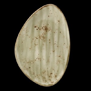 Platte oval, Länge: 37,5 cm, Craft, grün