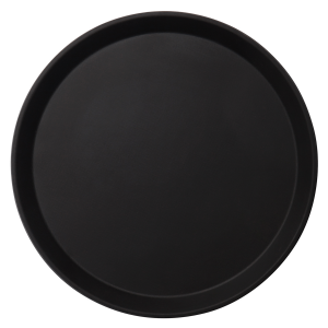 Serviertablett rund, Ø = 28 cm, schwarz