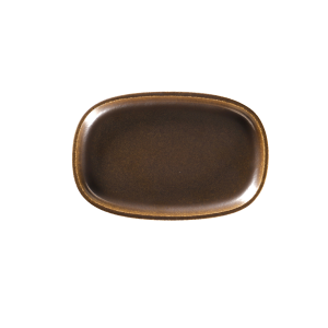 Platte oval tief, Länge: 22,5 cm, Ease, Rust
