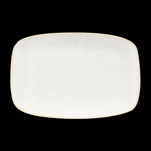 Platte rechteckig, Länge: 30 cm, Stonecast, Barley White