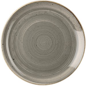 Teller flach coup, Ø = 21 cm, Stonecast, Peppercorn Grey