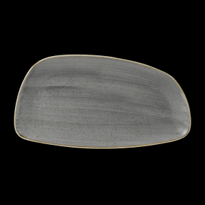 Platte Chefs Geo, Länge: 35 cm, Stonecast, Peppercorn Grey