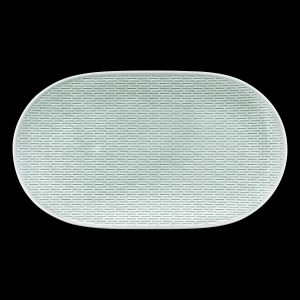 Platte oval coup relief, Länge: 37 cm, scope glow sea 
