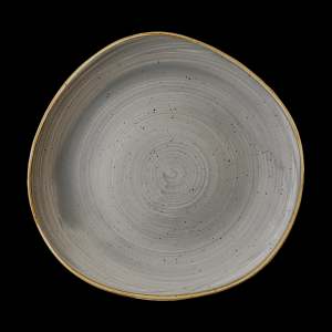 Teller flach Organic, Ø = 28 cm, Stonecast, Peppercorn Grey