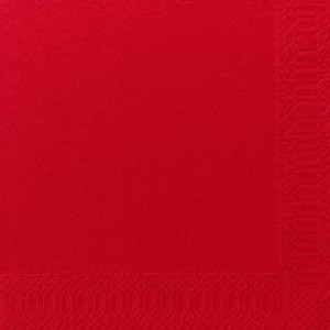 Serviette, Zelltuch, rot, 40 x 40 cm