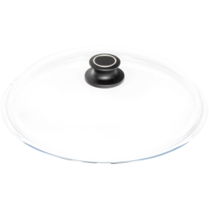 Glasdeckel rund, Ø = 32 cm, mit Knopf