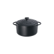 Bratentopf rund mit Gussdeckel, Ø = 26 cm, Provence, schwarz