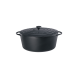 Bratentopf oval mit Gussdeckel, Ø = 35 cm, Provence, schwarz