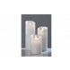 LED-Kerze, Elfenbein, glatt, 23 cm