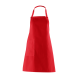 Latzschürze, rot, mit Seitentasche